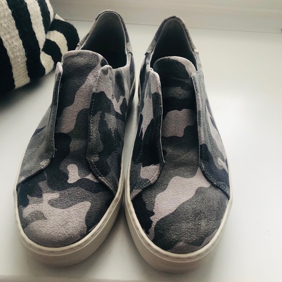 J Slides Grey Camo Alara Suede Slides - Picture 2 of 9